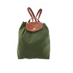 LONGCHAMP Olive Green Nylon Backpack